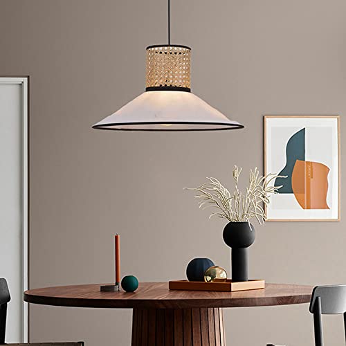 Lámpara de techo de ratán ideal para decoración de casa de campo 7