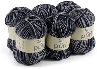Purl 100g Premium Acrylic Yarn 102 Cream, Pack of 6