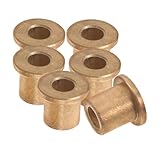 Garneck 6pcs Flanged Copper Sleeve Bearings for Heavy-Duty Applications Wrapped Bushing Assembly for Industrial Machinery Noise Reduction and Enhanced Durability