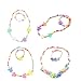 TOYMYTOY Colorée Fleur Collier et Bracelet Ensemble pour Les Petites Filles Enfants Bijoux Accessoire,4 Ensembles
