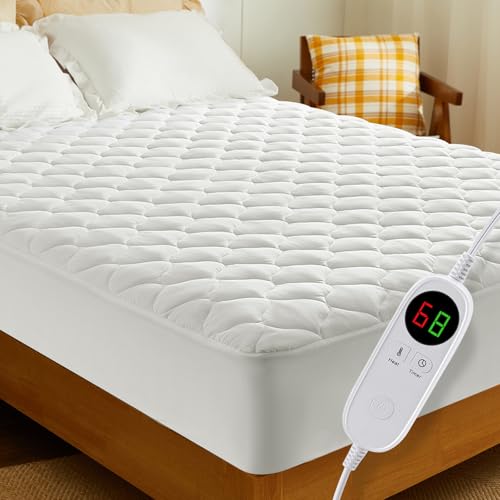 Jinjeeo 007 Heated Mattress Pad Full Electric Mattress Pads Electric Bed Warmer Fit Up To 21 Inch cover