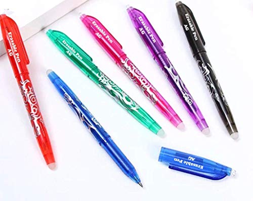 Erasable Gel Ink Rollerball Pen, Fine Point, Ink, Assorted Color for Drawing, Writing, 6-Pack