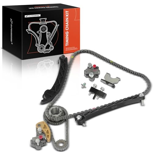 A-Premium Engine Timing Chain Kit W/Sprocket & Tensioner & Guide Compatible with Chevrolet, GMC, Buick & Cadillac - Equinox, Malibu, Traverse, Impala, Colorado, Blazer, Terrain, Acadia, LaCrosse, CTS