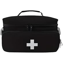 Home Health Bag - Medicine Bottle Organizer, Waterproof Medicine Storage Bag | Portable Travel Farmacy Bag, Doctor Kit, Nurse Bag, Easily Organized for Home, Clinic, Travel |
