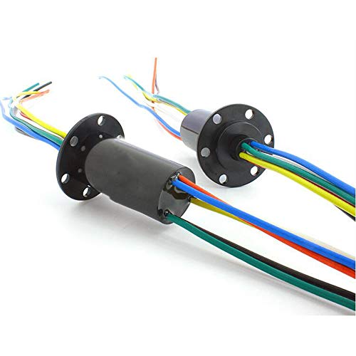 Taidacent Slip Ring Power Connector Large Current Rotating Wire Connector 2/4/6/8/12 Way Dining Table Slip Ring Contacts (2 way 5A)