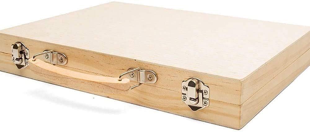 251 pièces Deluxe Art Set, Navette Art Art Art dans étui en Bois, Dessin de Peinture Kit d'art avec Crayons Pastels d'huile Aquarelle gâteaux Aquarelle Croquis pour Enfants Adultes