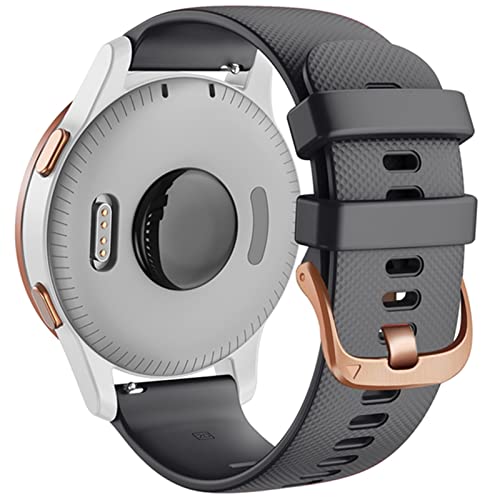 Bracelet Garmin Forerunner 245 silicone noir flexible haute résistance 20 mm