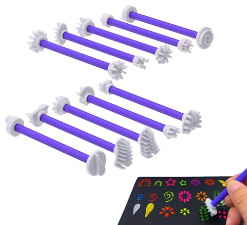 ZGDYi 20 formas set de pétalosy flores pintura con puntos de, herramientas para, herramientas de mandala para rocas, arcilla, relievey manualidades DIY, artísticos para decorar con punteado floral