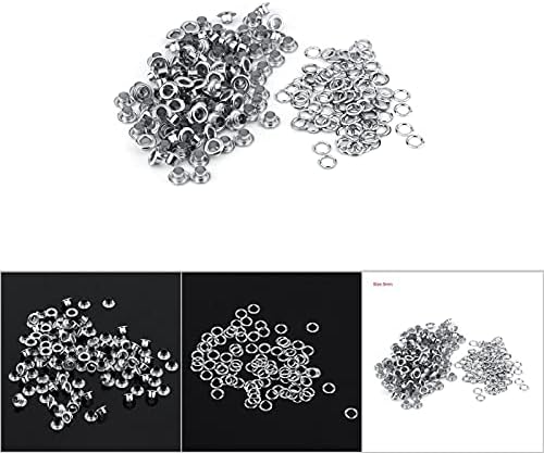 아일렛 그로밋 수리 키트 금속 아일렛 그로밋 가죽 아일렛 가죽 공예 타폴린 원단용 100개 5mm (실버) — 사진 5