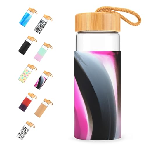 Tronco 20 oz Glass Water Bottles with Lids, Reusable Borosilicate Glass Bottles with Bamboo Lid & Non-Slip Silicone Sleeve for Coffee, Iced Tea, Water, Leak-Proof, BPA-Free – Ideal for Office & Home