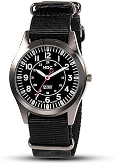 Infantry MDC Mens Military Analogue Quartz Watch 12/24 Hour Army Tactical Wrist Watches for Men Outdoor Camper Work with NATO Strap