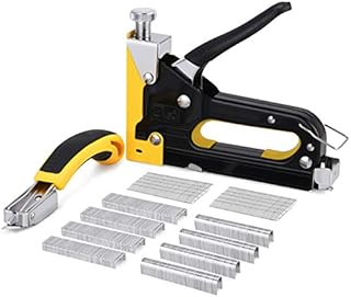Kohree 3-in-1 Handtacker, Schwerlast Heftklammer mit 3000 Klammern und Klammerentferner, Manuelle Nagelpistole für Polster, Befestigungsmaterial, Zimmerei, Möbel