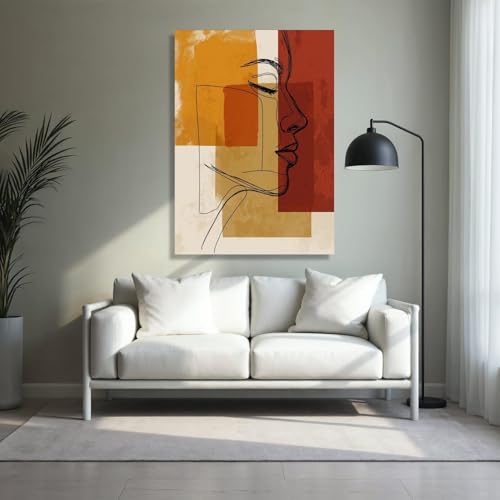 Impression sur toile visage abstrait œuvre décorative haute définition 40x60cm