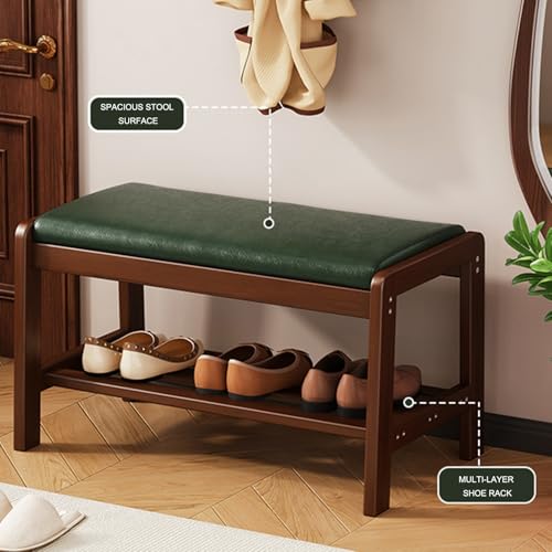 Banc à chaussures avec assise rembourrée pour ne plus encombrer l'entrée