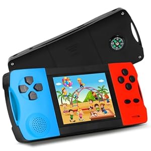 Handheld Games for Kids with Built-in 100+ Classic Retro Games, 3.2″ IPS Screen Portable & Rechargeable Arcade Gaming Player,Travel Toys Birthday Gift for Boys Girls