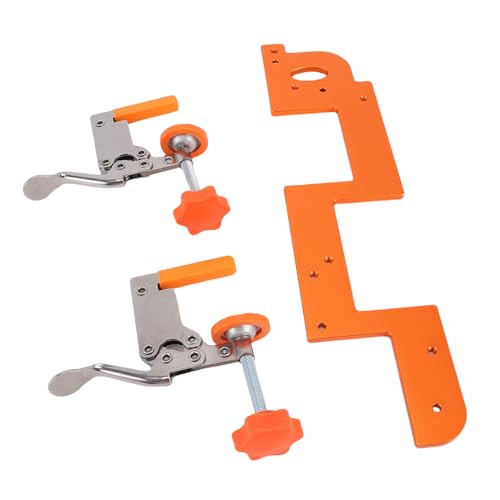 YDuupxe Embedded Handle Slotting Template Aluminum Alloy Concealed Mold Arc Grooving Auxiliary Tool for Cabinet Door with Stainless Steel Quick Clamp