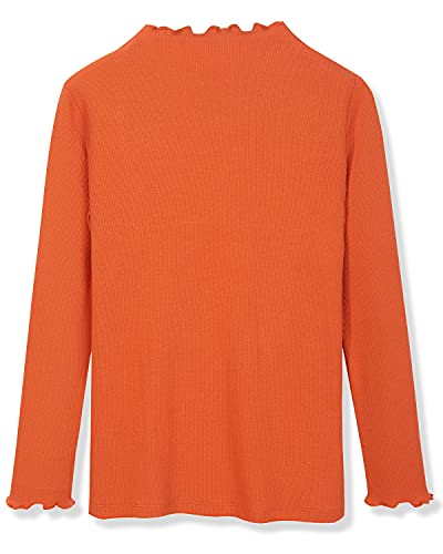 CUNYI Long Sleeve Tops for Girls T-Shirts Lightweight Cotton Toddler Tees Shirt with Lettuce Edge Neckline Cute Elegant2