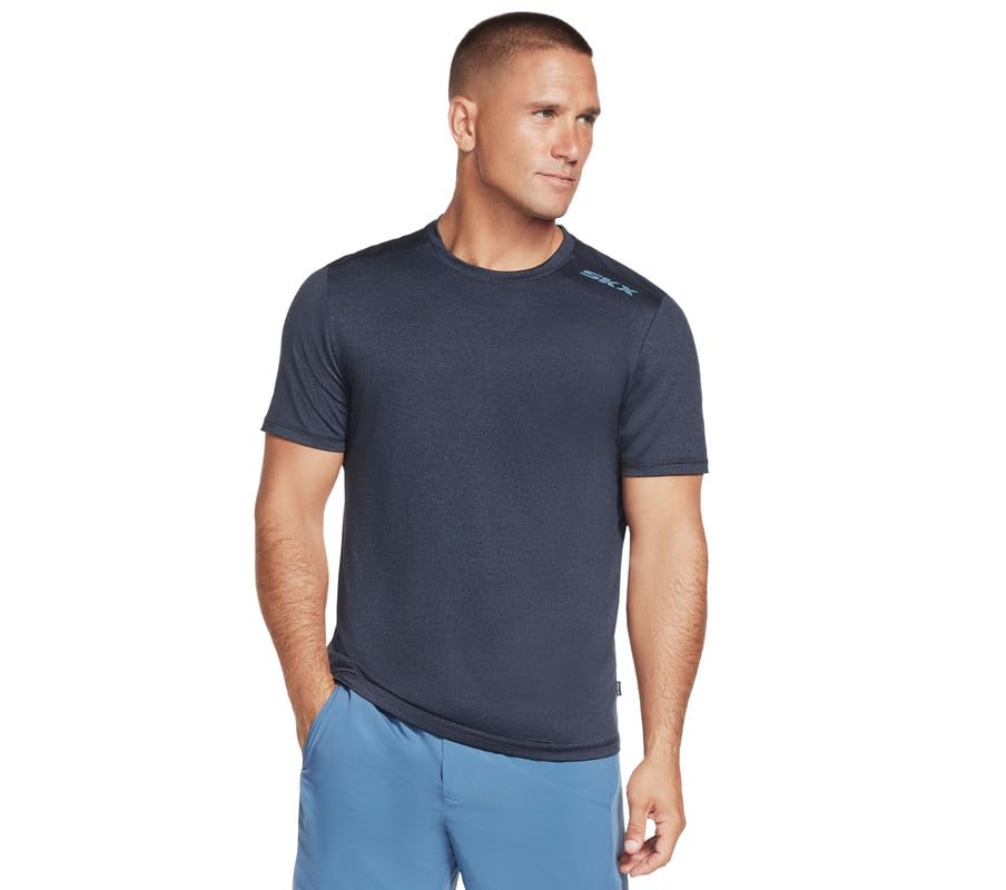 Image of Skechers Men Polyester Solid Regular Fit T-Shirt