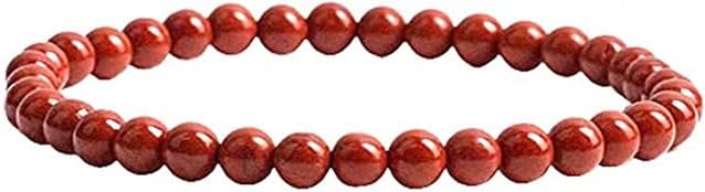 YONKU 8mm Red Jasper Beaded Yoga Chakra Bracelets For Women, Men, and Teens - Round Beads 7" Beaded Yoga Chakra Bracelet YO-BRACE-5709