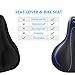 BLUEWIND Bike Seat, Bicycle Saddle Compatible with Peloton, Exercise or Road Bikes, 2.5’’ High Elastic Memory Foam Waterproof Dual Shock Absorbing Multi-Color Wide Cushion for Men & Women (Blue) 1