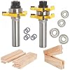 2-Piece 12.7mm Tongue & Groove Router Bit Set