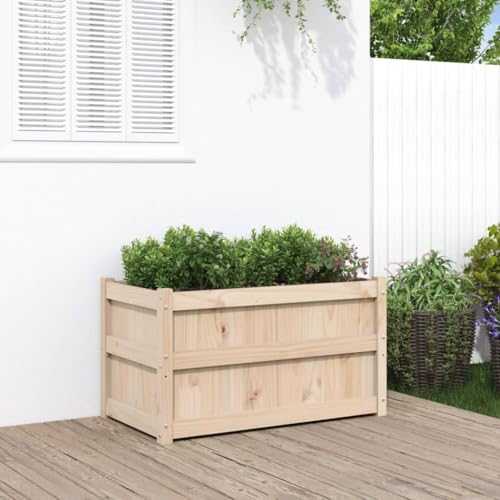 Macetero exterior con drenaje y madera resistente a la intemperie 2