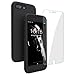 iPhone 8 Plus Case, iPhone 7 Plus Case, JASBON Liquid Silicone Phone Case with Free Screen Protector Gel Rubber Shockproof Cover Full Protective Case for Apple iPhone 8 Plus / iPhone 7 Plus-Black