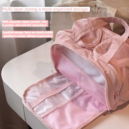 Sac de voyage étanche robuste et polyvalent rose 11.2 pouces