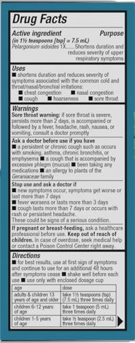 Nature's Way Umcka Cold Relief Syrup, Non-Drowsy Liquid, Cherry, 4 fl oz - image 8
