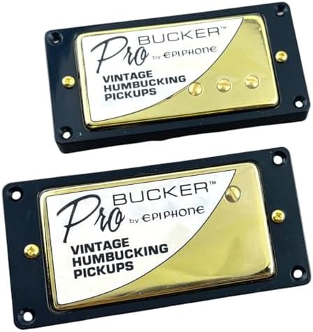 1 Set KHLESBY ProBucker Classic Alnico Vintage Humbucking Pickups Braided Wire Gold For Electric Guitar image 4