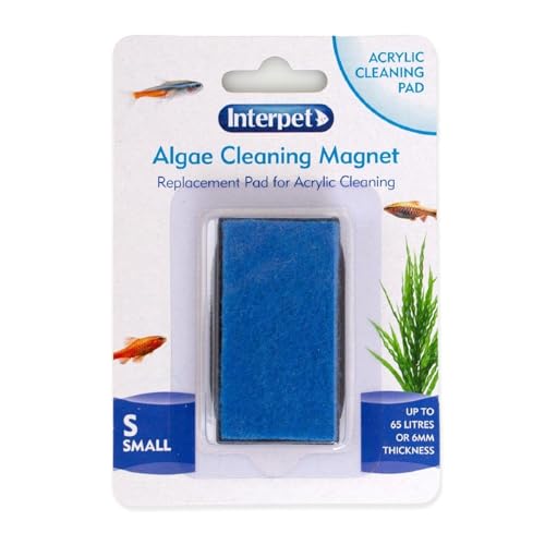 Interpet Replacement Blue Pad for the Fish Tank Algae Cleaning Magnet, for Acrylic & Plastic Aquariums, Fits Size Small Magnet