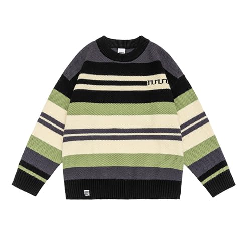 Pull à col rond à rayures pour hommes pour éviter le froid avec style