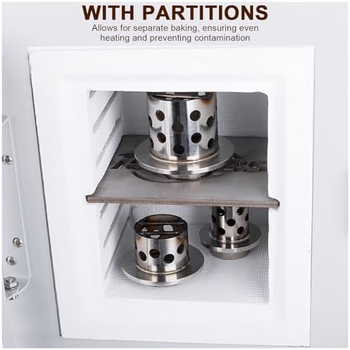 Electric Kiln Furnace 1150℃ for Jewelry Casting and Metal Melting, 20x15x15 cm Muffle Lab Furnace for Ceramics and Jewelry Treatment, Closed Burnout Furnace
