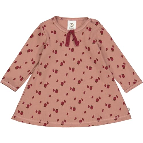 by Green Cotton Apple Printed Frill Dress for Baby Girls-Organic Cotton Blend, Easy Changes, Machine Washable