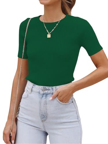 Eniloyal Oberteile Damen Enges T Shirt Sommer Basic Tshirt Elegant Rip...