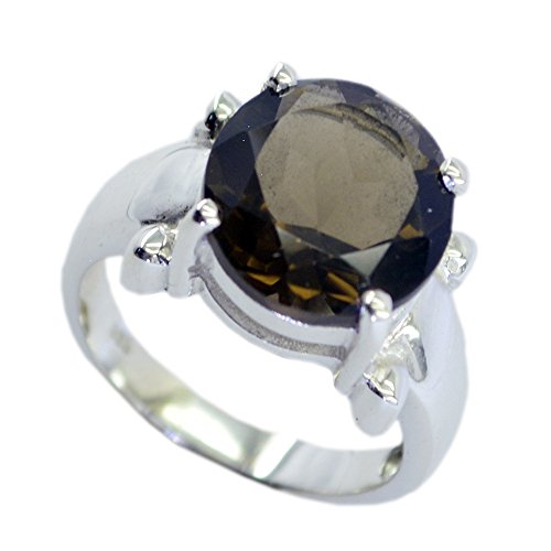 Bague en argent quartz fumé fait main, le cadeau idéal pour un anniversaire