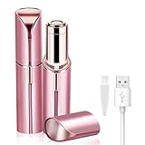 LAIKME Facial Hair Removal for Women, Mini Hair Remover, Electric Razor Shaver Portable Bikini Epilator for Lips, Chin, Armpit, Peach Fuzz, Fingers, Neck, Cheek and USB Rechargeable (Pink)