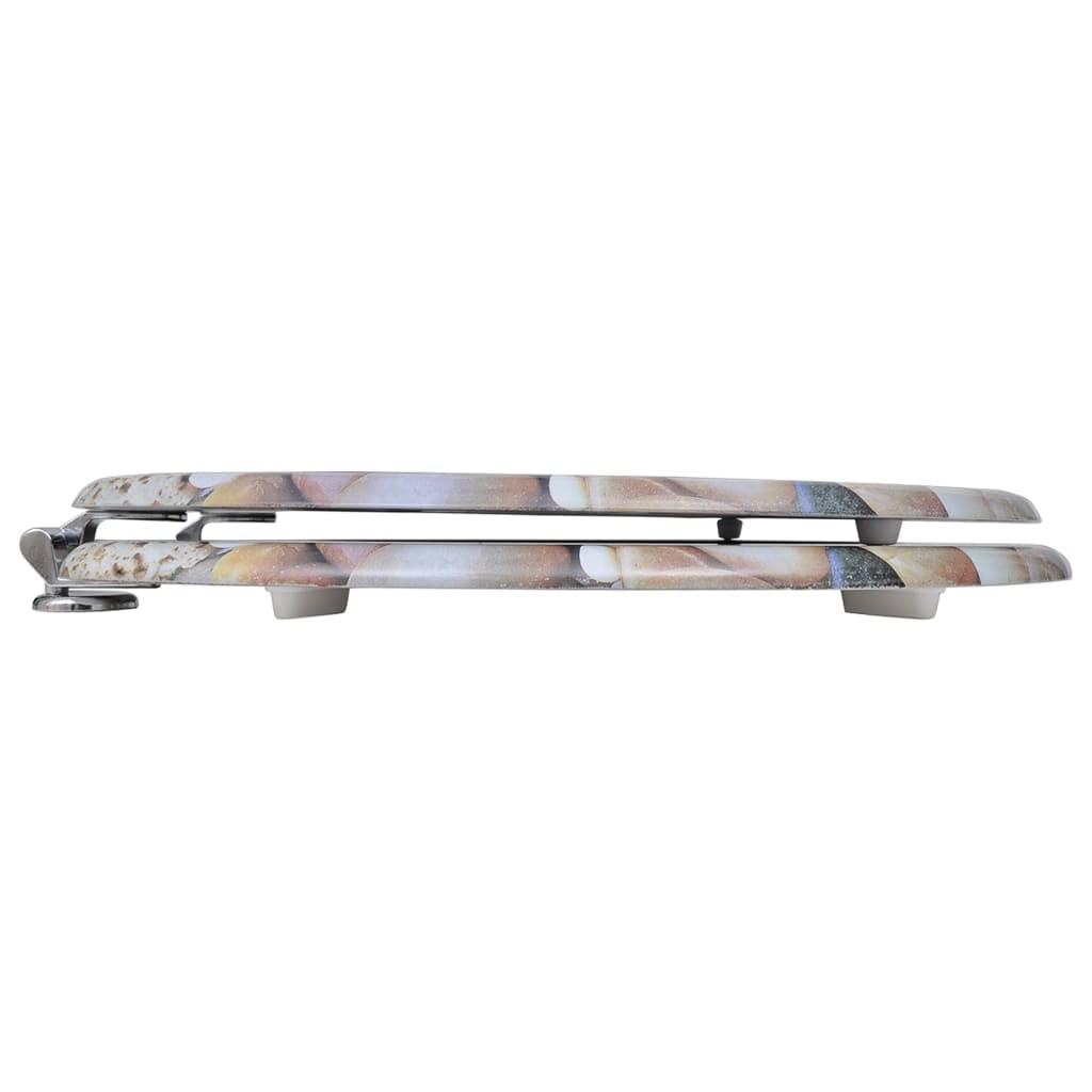 Set di 2 sedili anteriori WC con coperchi in MDF ciottoli 02_0002954