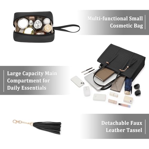 Bolso Tote para Laptop Mujer 15.6", Piel PU miniatura 5