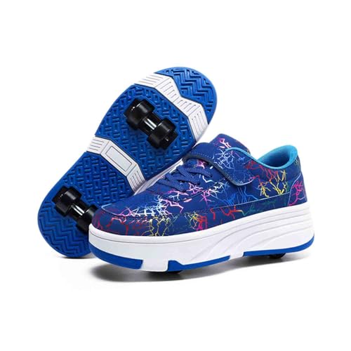 Kids Roller Skate Shoes with 4 Wheels, Rollar Sneakers for Boys Girls Birthday Thanksgiving Christmas Day