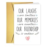 Cute Forever Friendship Card for Her Bestie Women Female Sister Best Friends BBF, Sweet Friendiversary Card for Lady Girl Sister, Unique Best Friend Birthday Cards&Gift, Our Friendship is Endless