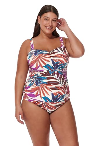 Profile by Gottex Plus Size Tankini Top- Built-in Underwire Bra,