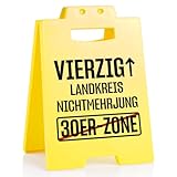 Juratar Lustiges Tischschild Geschenk zum 40. Geburtstag Männer oder Frauen – Vierzig 30er Zone – Witziges Geburtstagsgeschenk für Männer, Frauen, Freund, Papa, Onkel oder Partner 16 × 10 cm