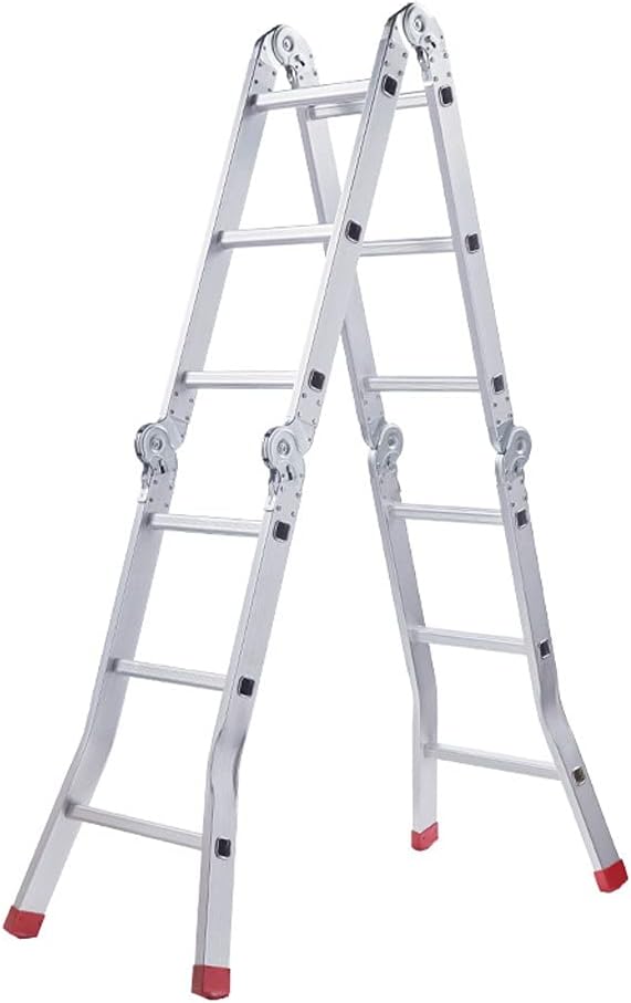 Telescoping Extension Ladder, Telescoping Ladders Eight-Legged Ladder Household Folding Telescopic Engineering Double-Sided Herringbone Thickening Ladder Lifting Aluminum Alloy for
