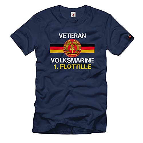 T-shirt Volksmarine MSR Copytec pour vétéran de la marine de la RDA en bleu marine taille 4XL