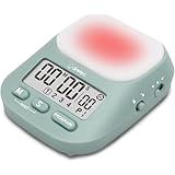 ドリテック(dretec) ラーニングタイマー 私のルーティン 勉強 カウントダウン 消音 音量切替機能 最大199分55秒 繰り返し インターバル 時計 光 ブルー