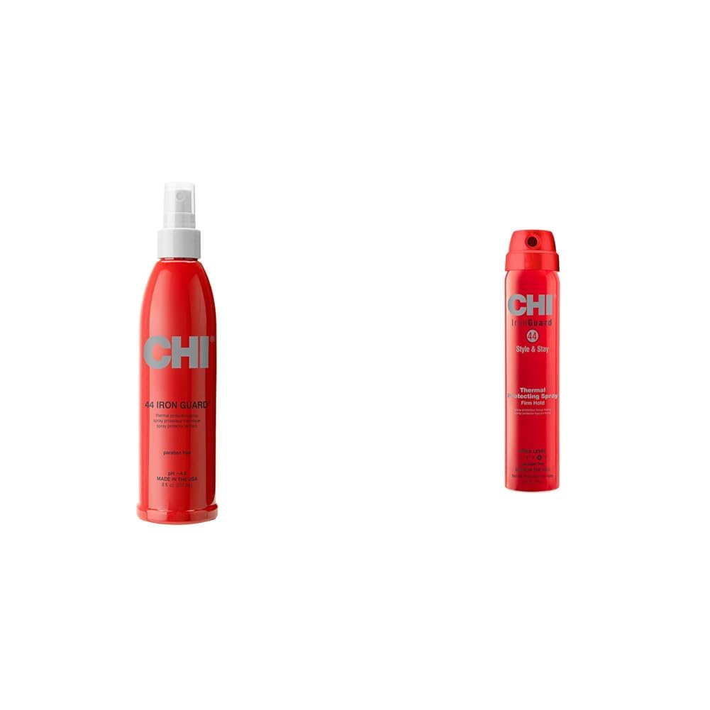 CHI Iron Guard Thermal Protection Spray 8 Oz & Style & Stay Firm Hold Protecting Spray