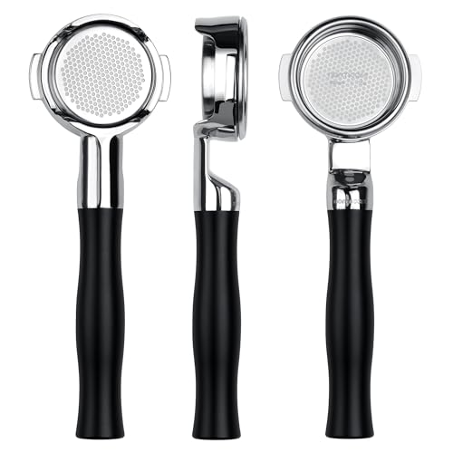 Normcore 58 mm Fit Breville Flat Naked Bottomless Portafilter with 18g Basket, Bottomless Portafilter with Black Anodized Aluminum Fits 58mm Breville Machines