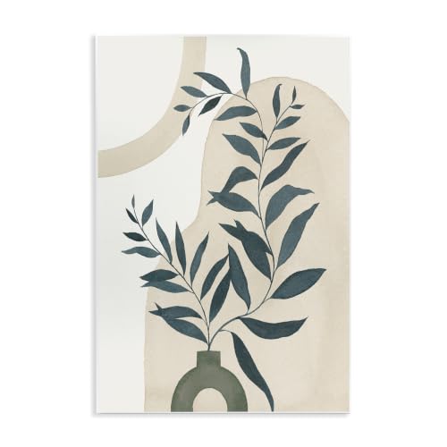 Geometric Plant Vase Shapes, 13 x 19 Inch Mounted Print on Wall Plaque