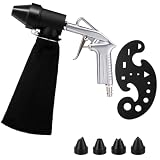 ElaraBerry Spot Sand Blaster Gun Kit with 4 Rubber Nozzles, Gravity Feed Sandblaster for Air...